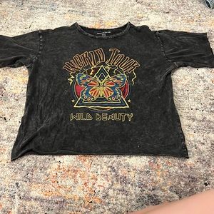 “Caution To The Wind” crop top graphic T size medium. Hardly worn